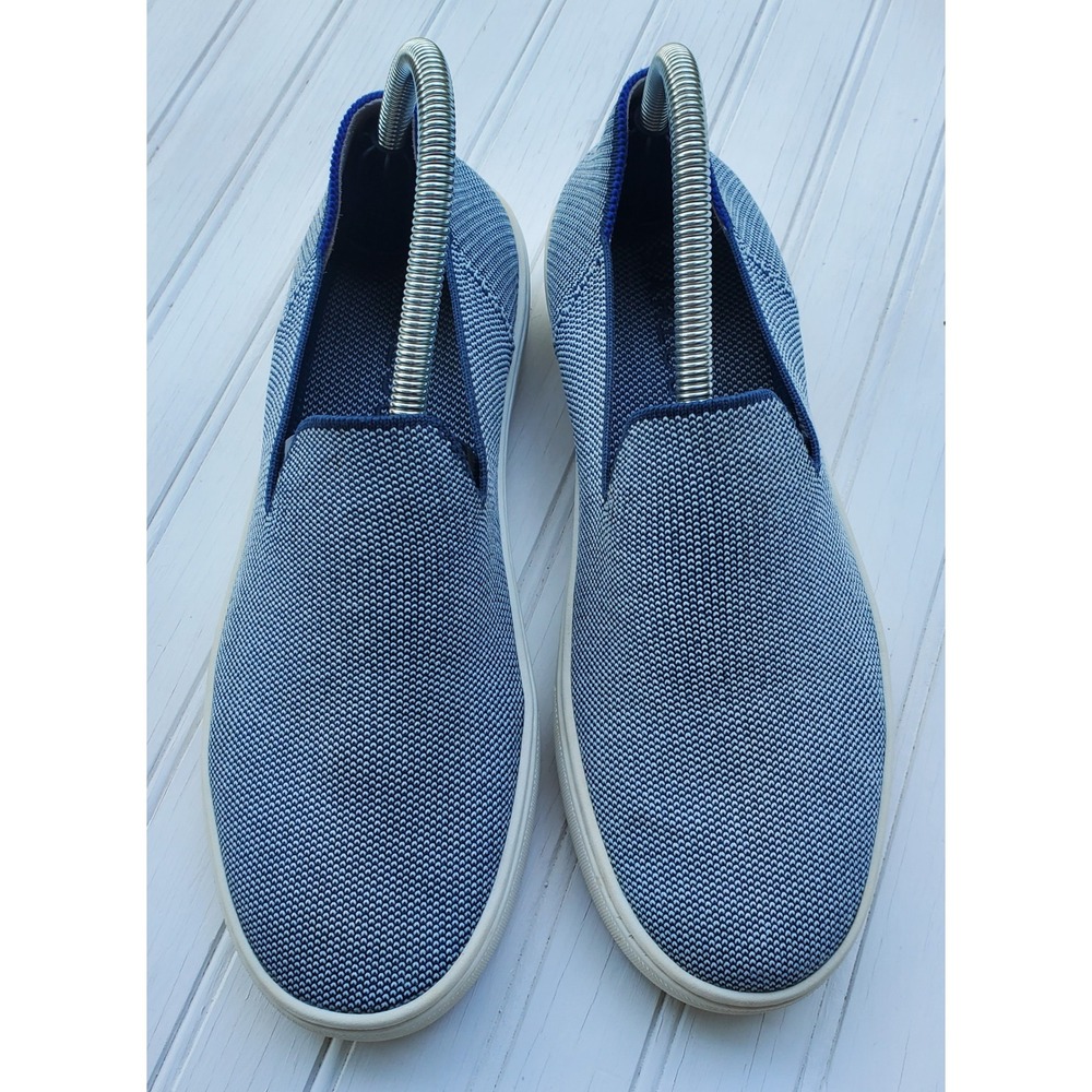 Rothys The Sneaker Womens 9 Blue White Knit Slip On Casual Comfort Shoes - Picture 5 of 5